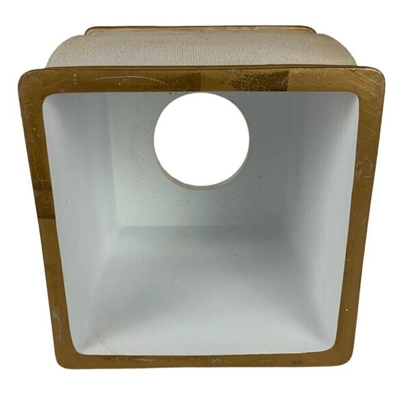 Floral Tissue Box Cover 3D Resin Pink Roses Cream Gold Square Cottagecore - Picture 7 of 7